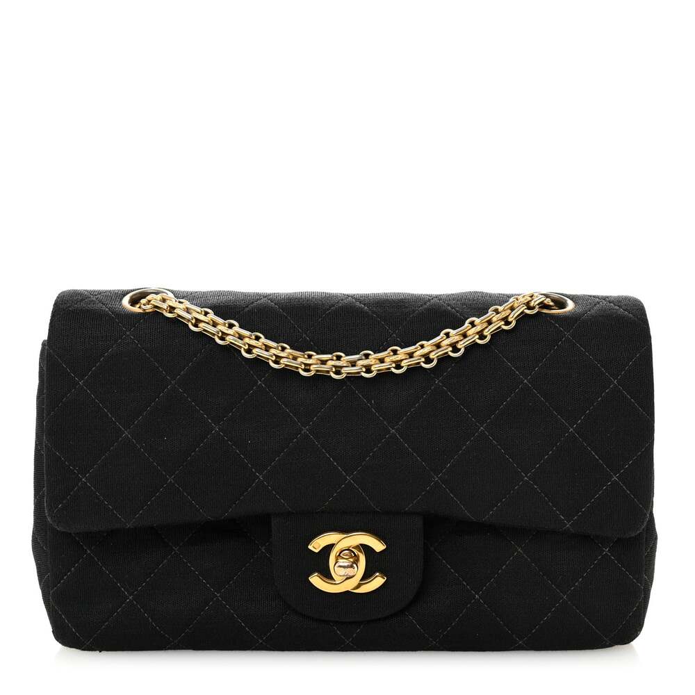 Chanel Jersey Quilted Small Double Flap #282553C39B